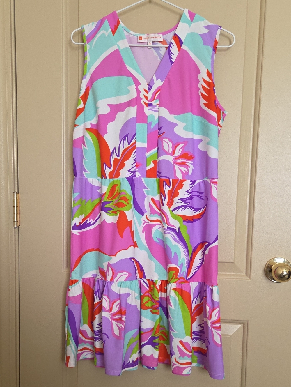 Jude Connally Lavender, Mint & Coral Floral Dress